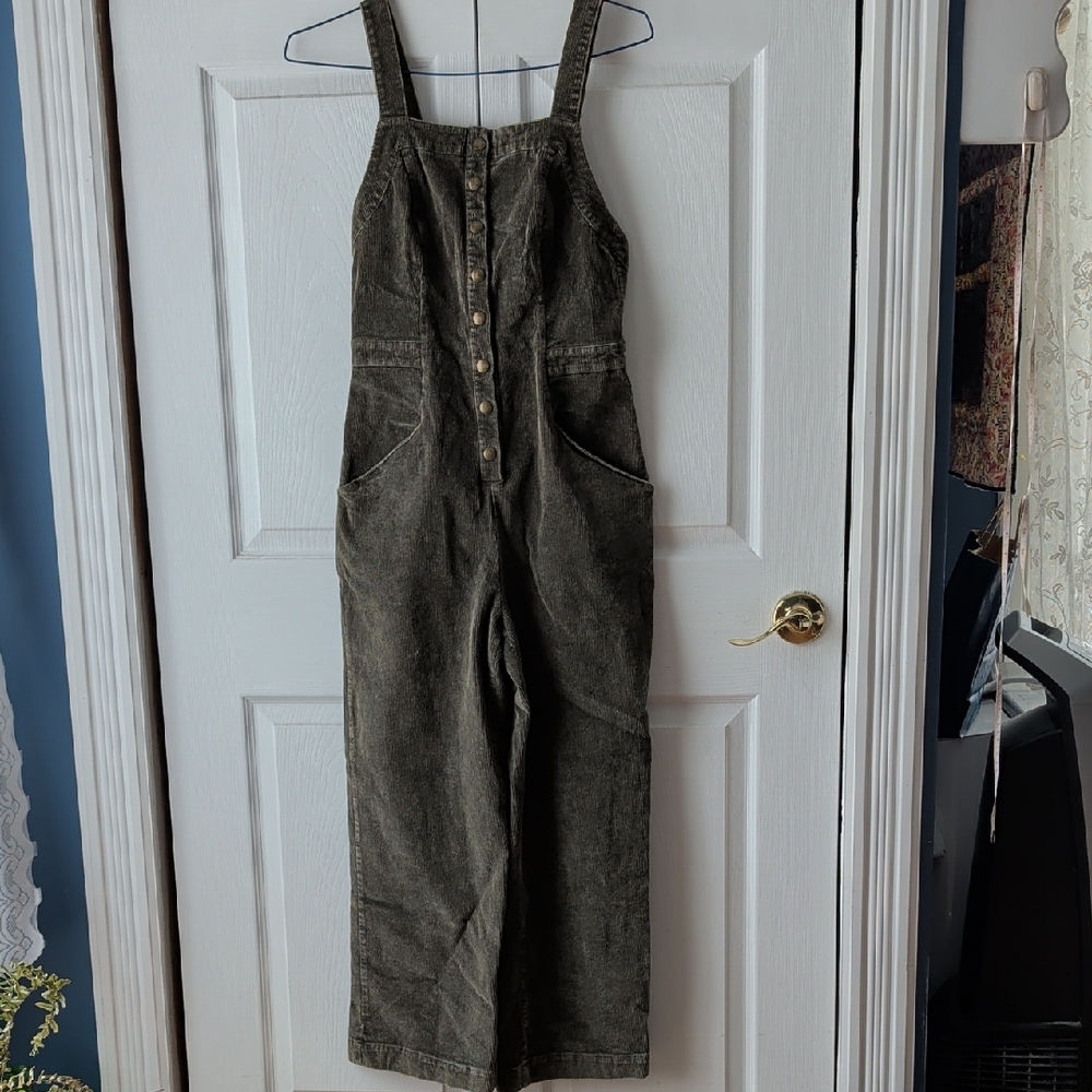Carly Jean Los Angeles Olive Green Overalls
